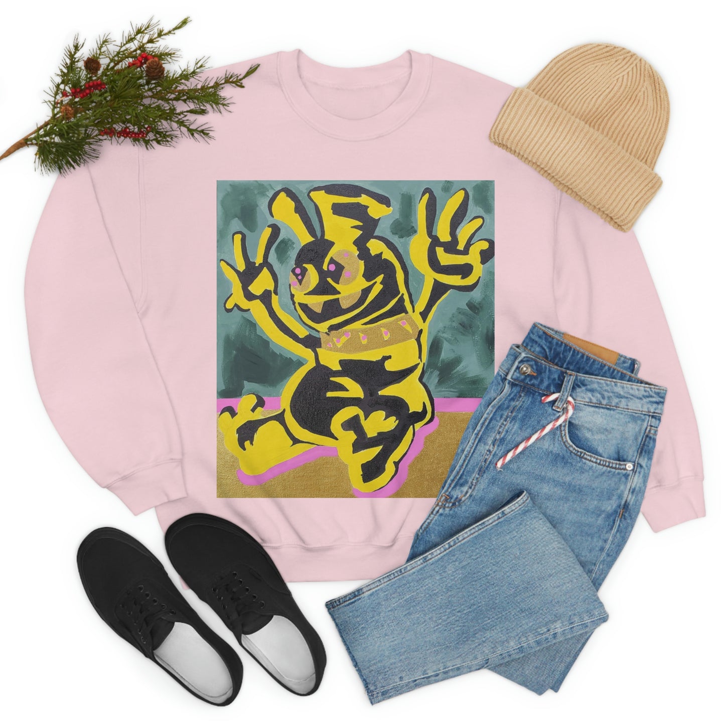 Yellow-Jack Brush Gold Drip™ Crewneck Sweatshirt