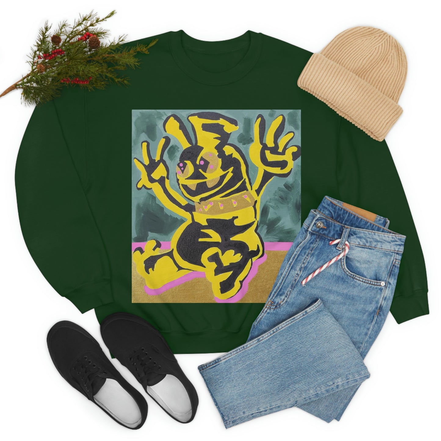 Yellow-Jack Brush Gold Drip™ Crewneck Sweatshirt