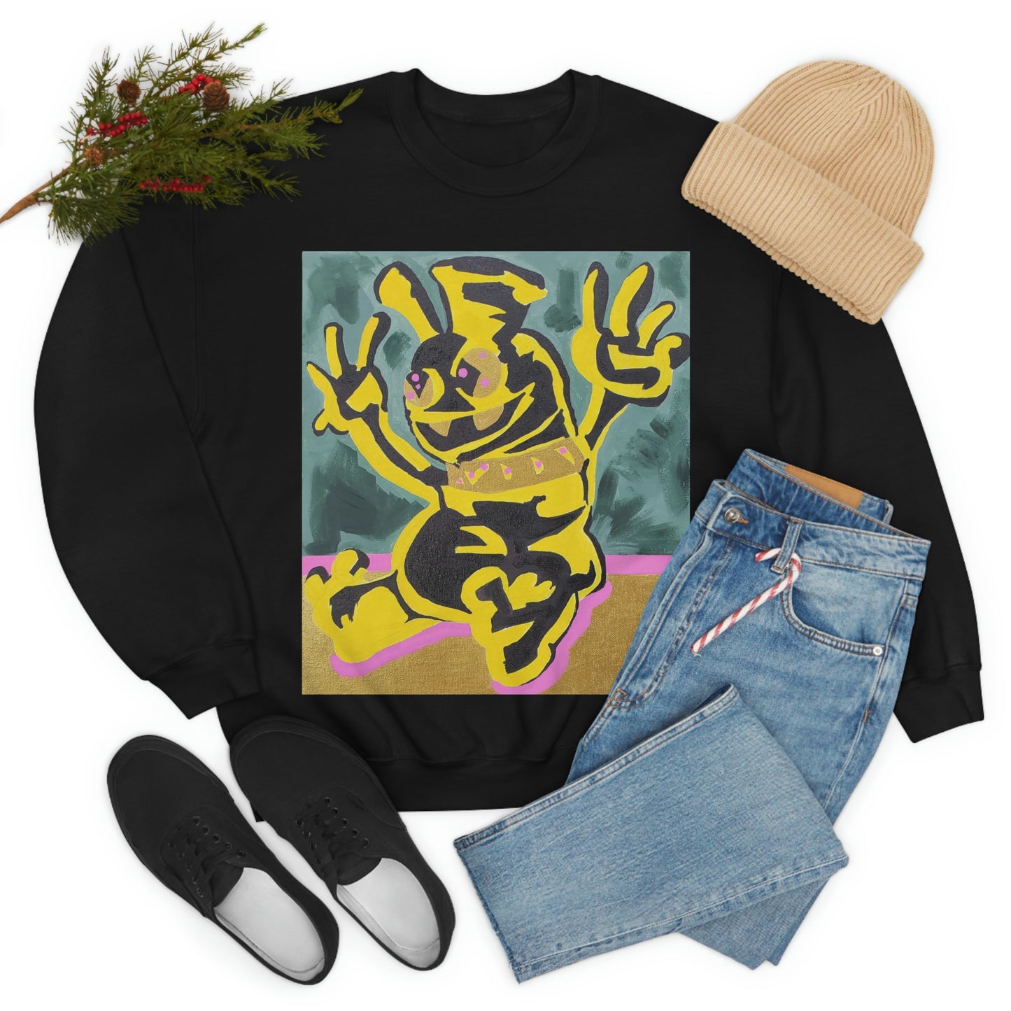 Yellow-Jack Brush Gold Drip™ Crewneck Sweatshirt