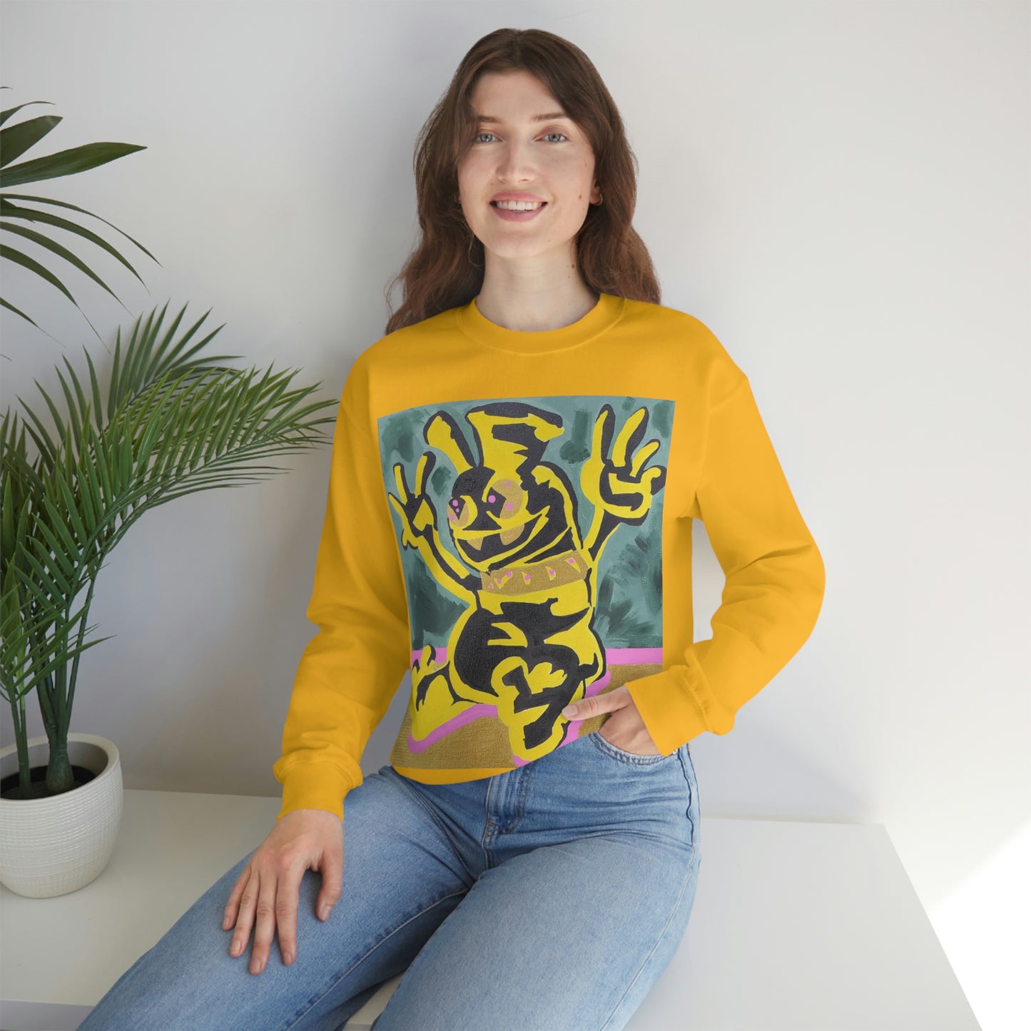 Yellow-Jack Brush Gold Drip™ Crewneck Sweatshirt