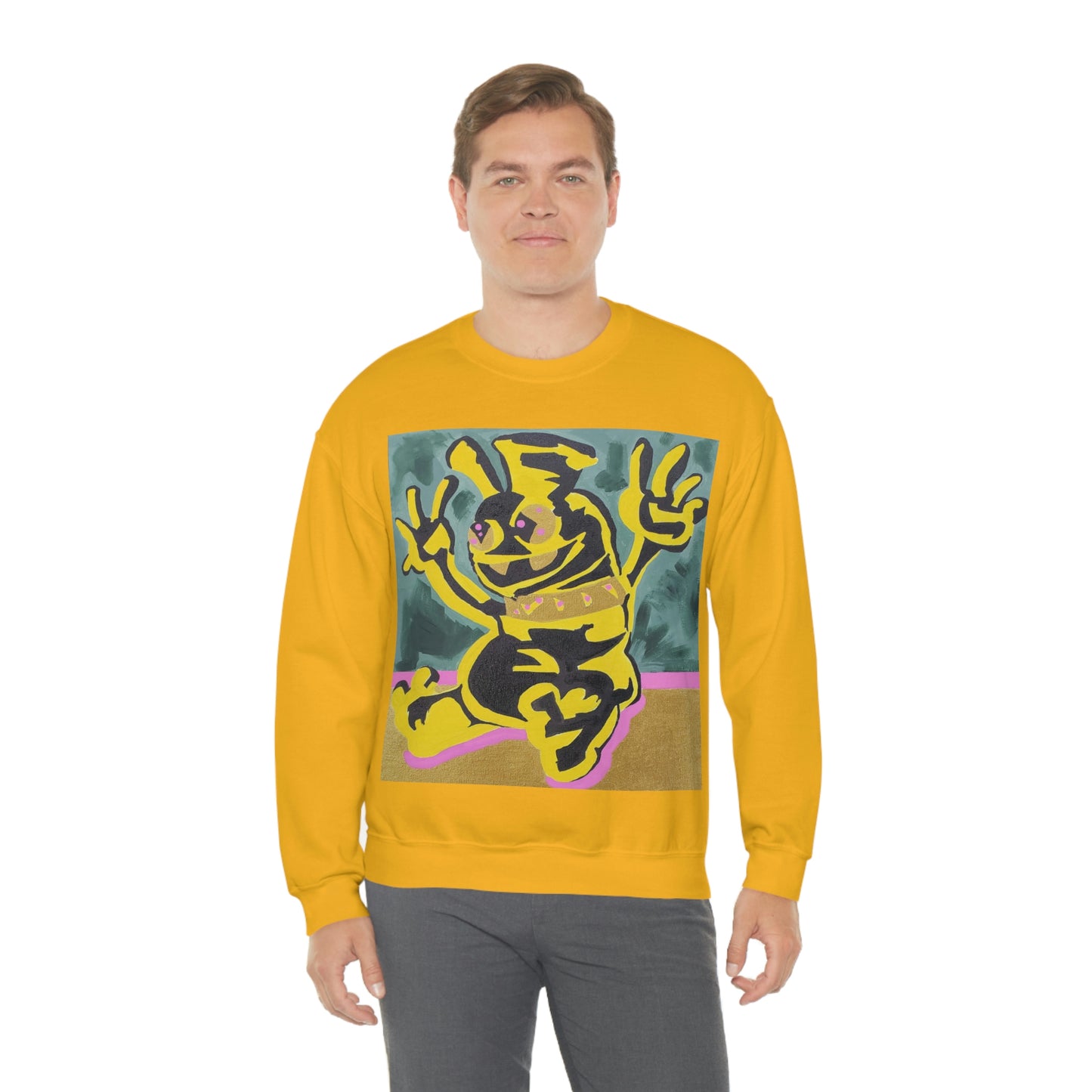 Yellow-Jack Brush Gold Drip™ Crewneck Sweatshirt