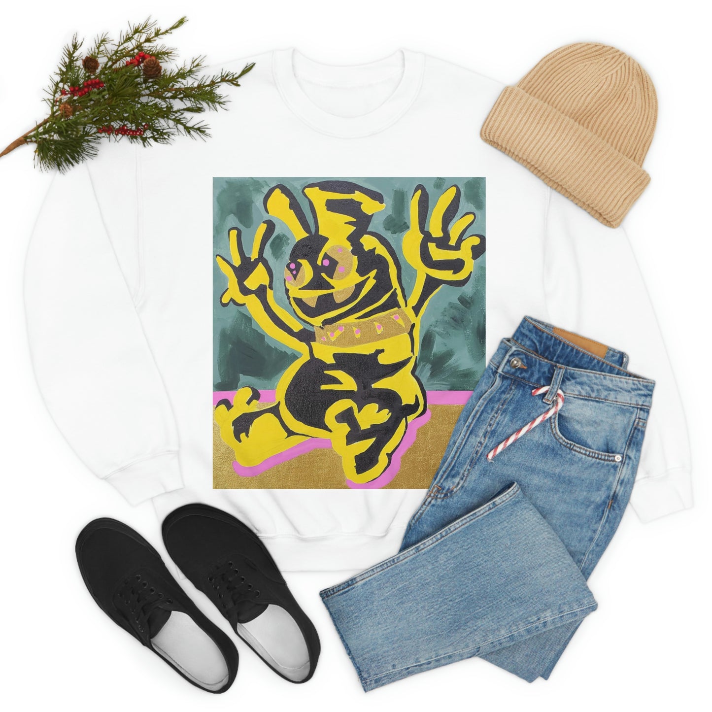 Yellow-Jack Brush Gold Drip™ Crewneck Sweatshirt